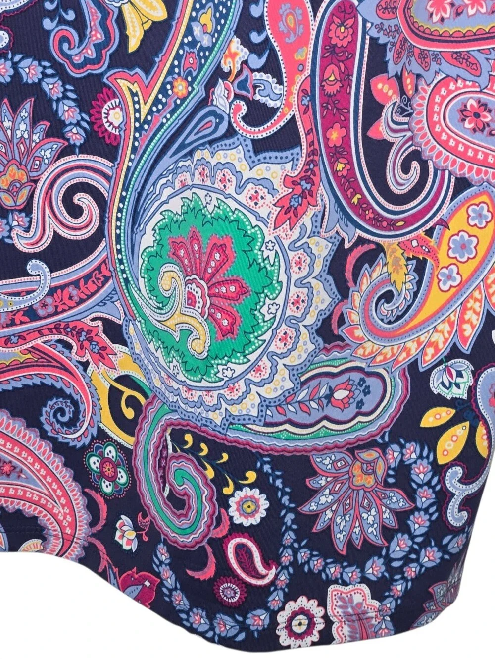 Talbots Womens Intricate Paisley Print Effortless Jersey Shift Dress XL